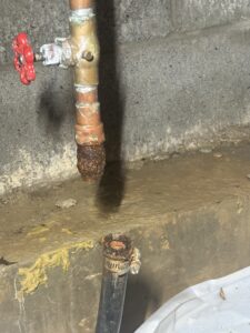 Coopper Water Line Pipe Broken
