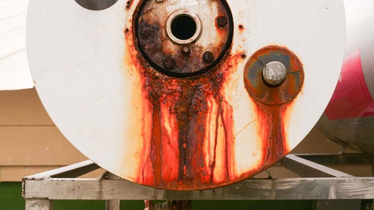 old water heater needing replaced