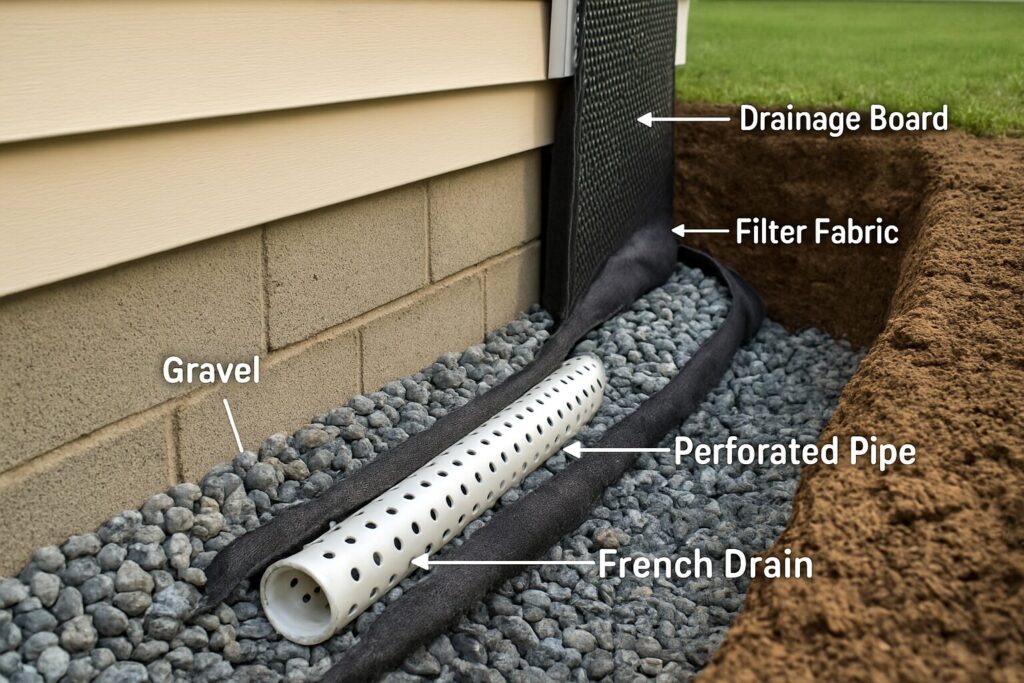 Foundation Drainage System for your Lexington ky home